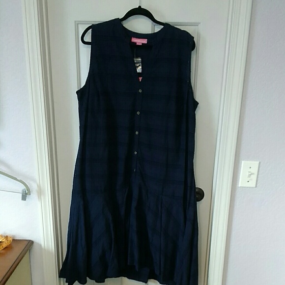 1Coral/1Navy sleeveless mermaid style dress - Picture 5 of 6